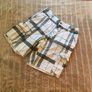 Men’s OP white, gray, teal cargo shorts Size 36